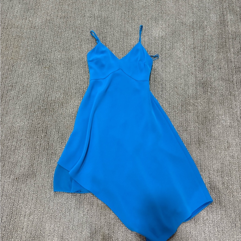 Alice + Olivia Vibrant Blue Asymmetrical Dress